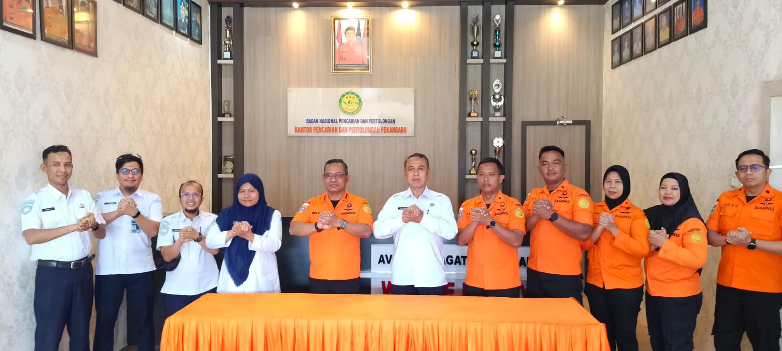 Perjanjian Kerja Sama Kantor Pencarian dan Pertolongan Kelas A Pekanbaru dengan Stasiun Meteorologi Sultan Syarif Kasim II