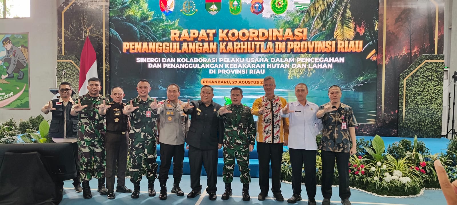Perkuat Sinergi Lintas Sektor, BMKG Hadiri Rapat Koordinasi Penanggulangan Karhutla di Provinsi Riau